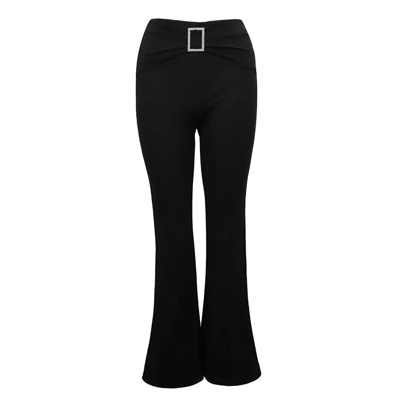 Pantalon Femme Paillettes Noir Streetwear Élégant - MONASTORESHOP.COM