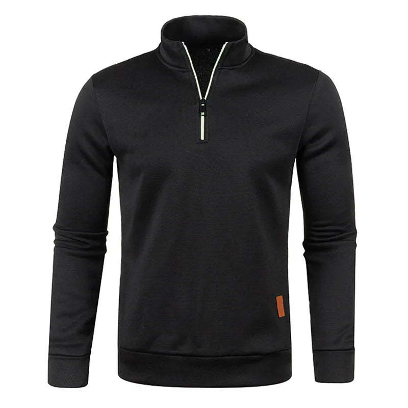 pull semi zippé manches longue pour homme