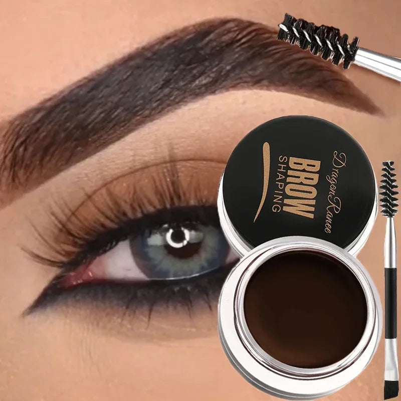 Crème pour sourcils, couleur marron mat, noir sauvage, teinte naturelle