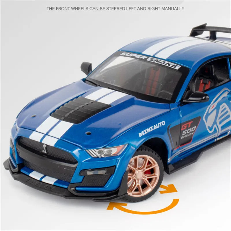 1:24 Ford Mustang Shelby GT500 en métal avec son et lumières