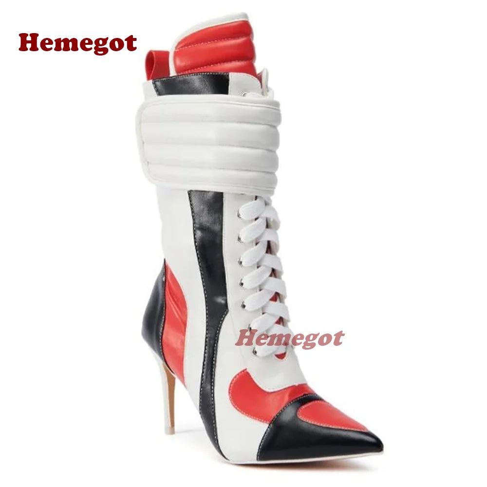 Bottes Moto Femme Cuir - Talons Aiguilles Bout Pointu - Style Rock Élégant - MONASTORESHOP.COM