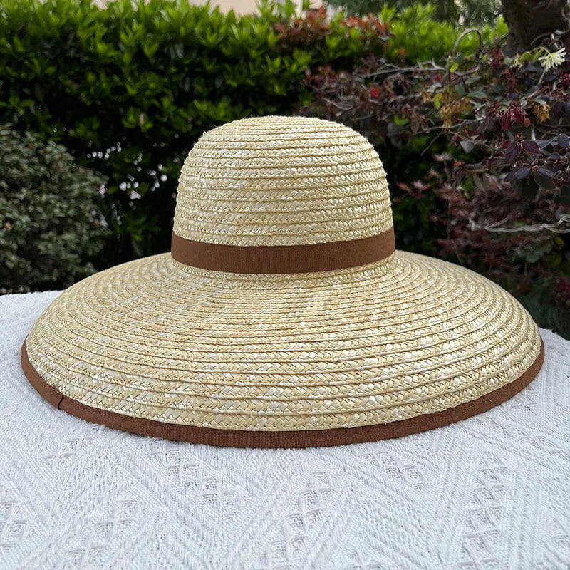 ✨ Chapeau Fedora Paille Ruban Fin - Élégance Plage Femme