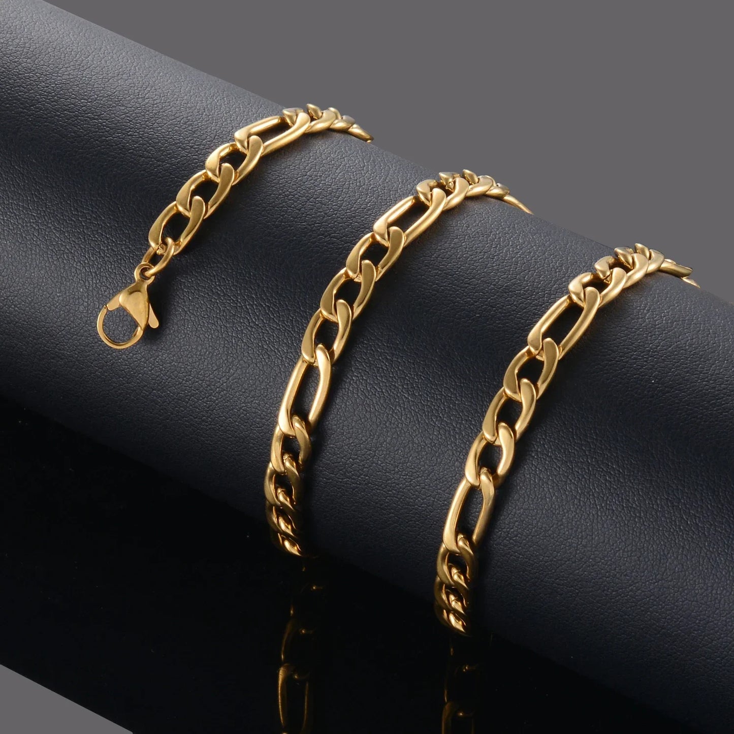 Collier en acier couleur or