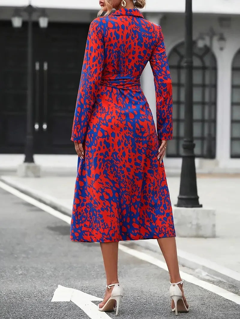 robe a manche longue décontracté style américaine