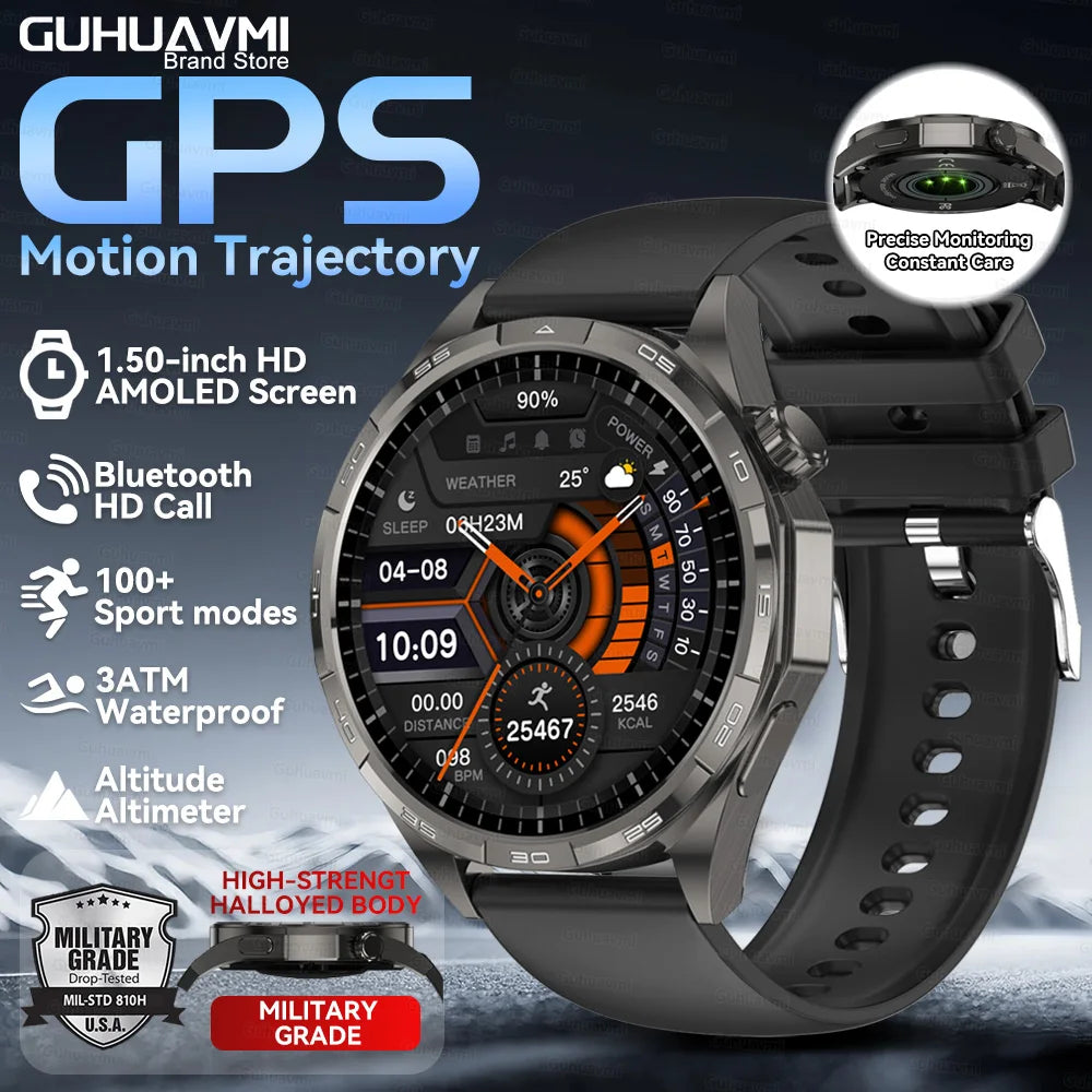 Montre Connectée GPS Sport 6 Pro - Écran Tactile, Appel Vocal, Étanche - Smartwatch Homme Outdoor