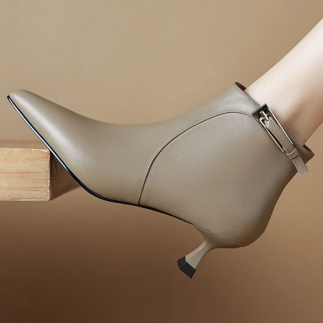 bottine cuir luxe femme