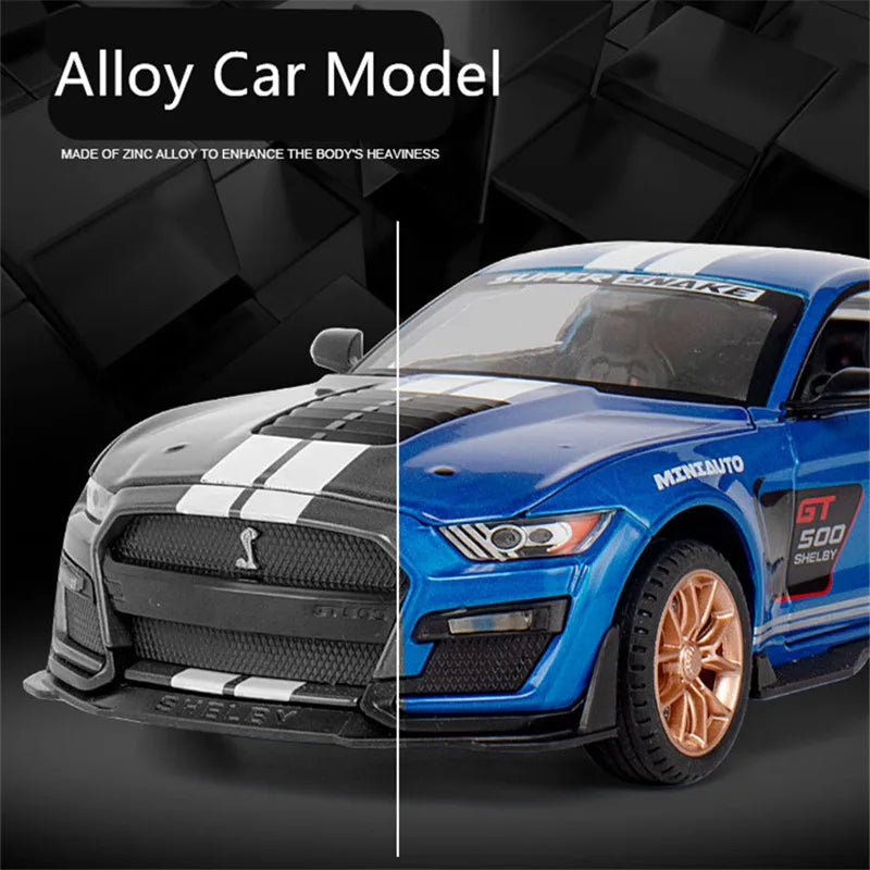 1:24 Ford Mustang Shelby GT500 en métal avec son et lumières