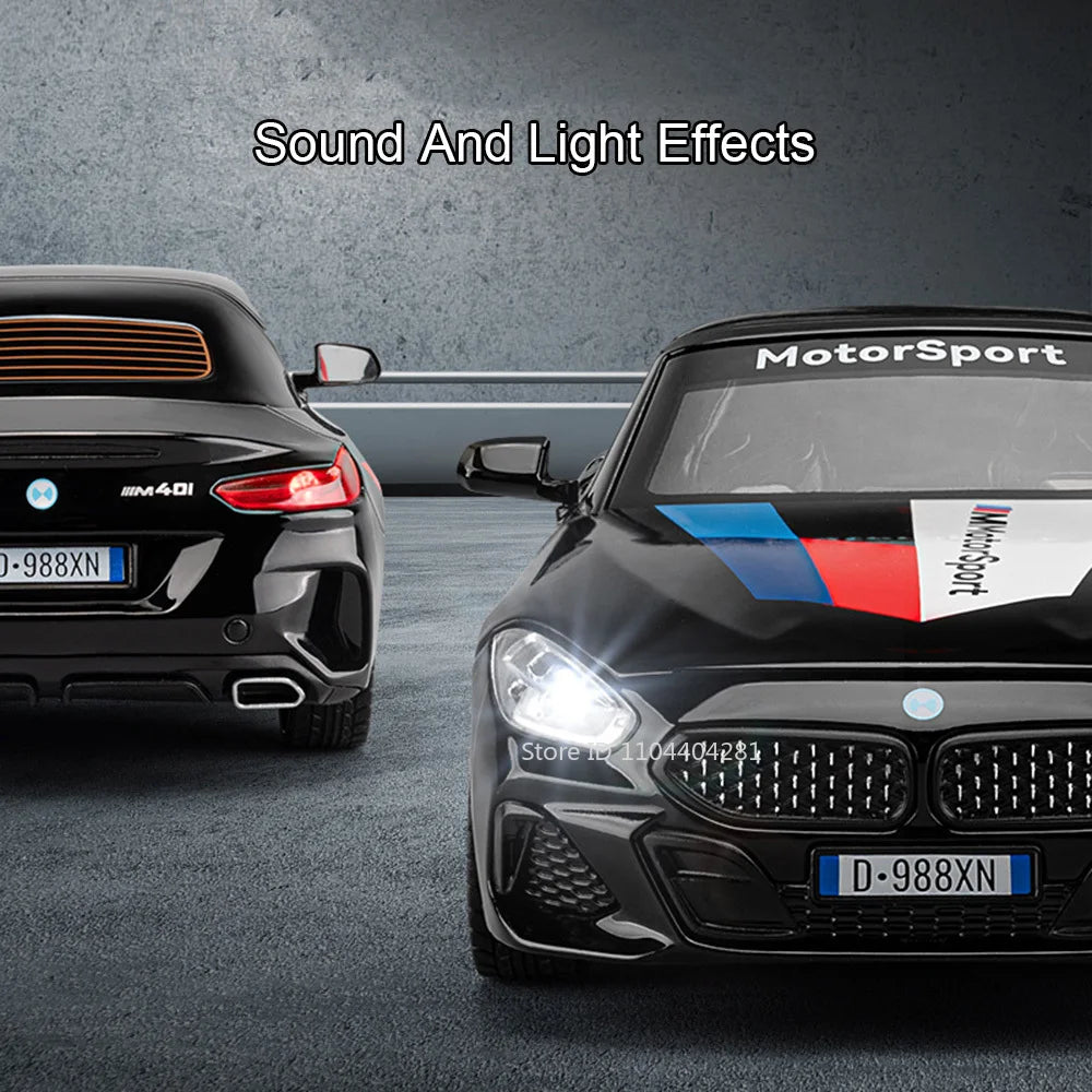 Modèle Voiture Sport Alliage Z4 I8 1:22 - Portes Ouvertes Son Lumière Rétractable - MONASTORESHOP.COM