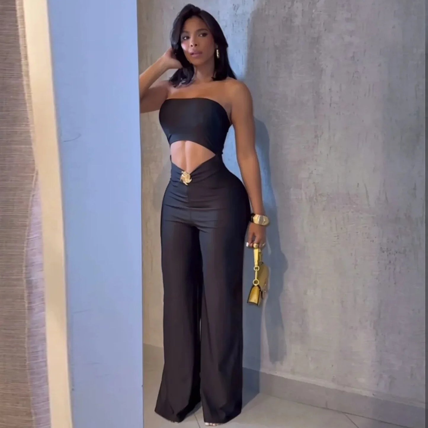 Combinaison Femme Sans Manches Dos Nu – Moulante, Taille Haute, Style Sexy & Chic