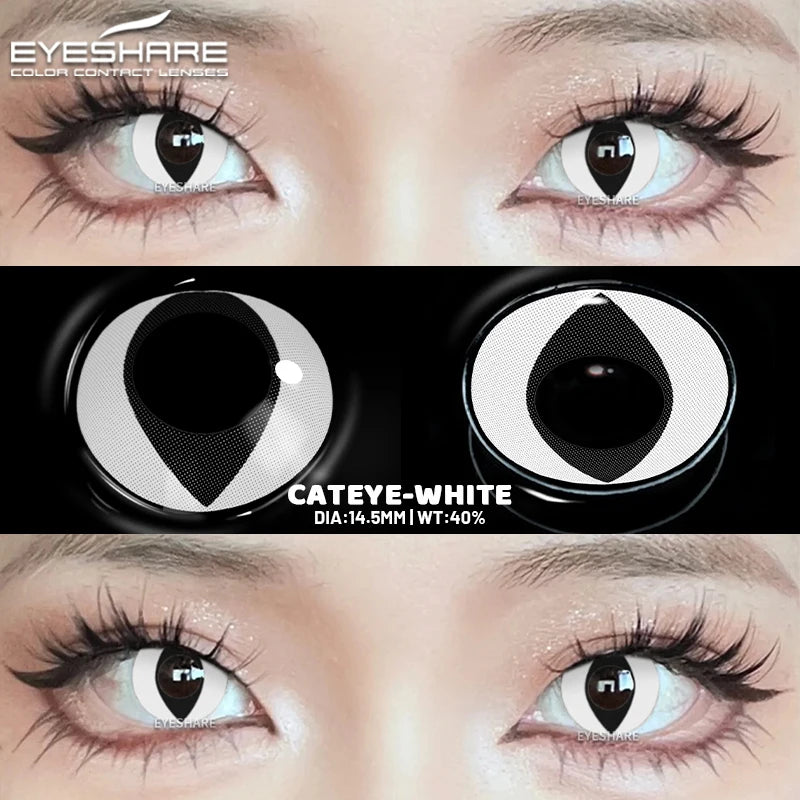 "Un seul regard… et l’horreur commence. Ose les lentilles Halloween."