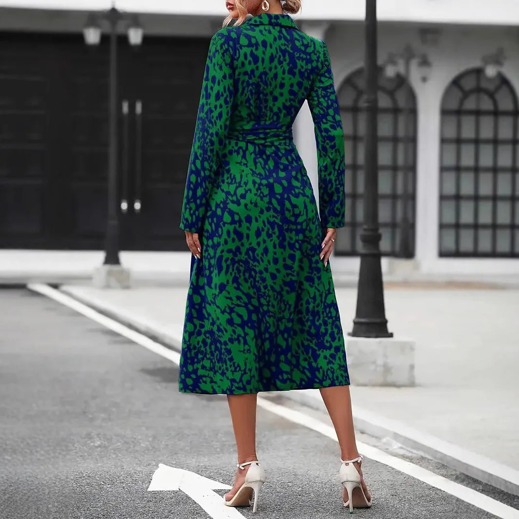 robe a manche longue décontracté style américaine