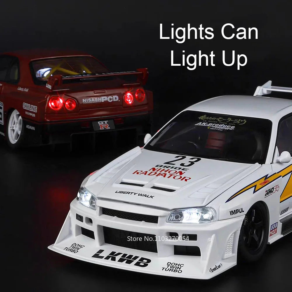 super car GTR 1/18 en alliage