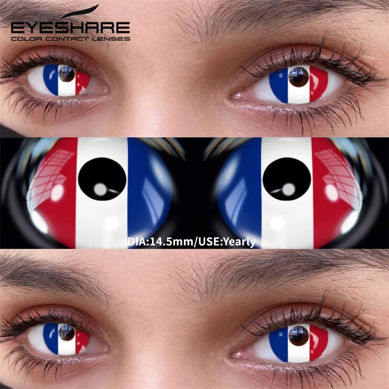 "Un seul regard… et l’horreur commence. Ose les lentilles Halloween."