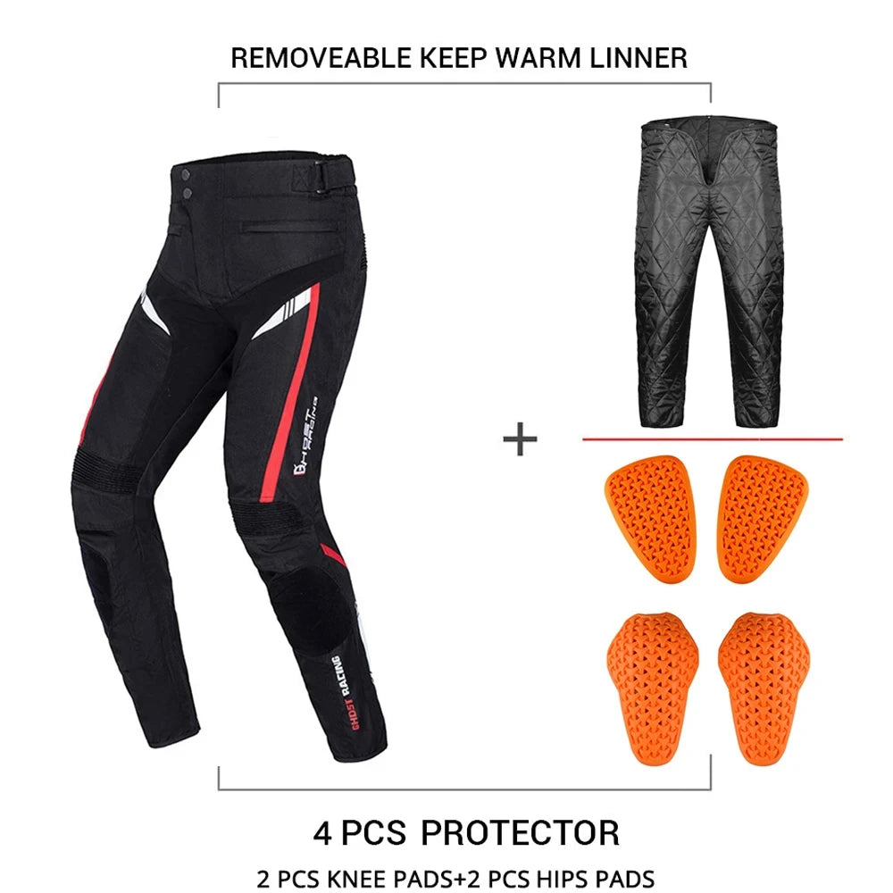 Veste et pantalon de moto imperméable pour hommes, résistant au froid