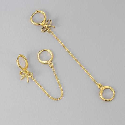 Boucles d'oreilles fine dorée pour femmes