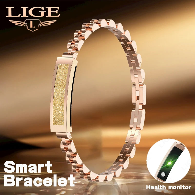 LIGE nouveau sans écran montre intelligente femmes IP68 étanche moniteur de fréquence cardiaque ios android