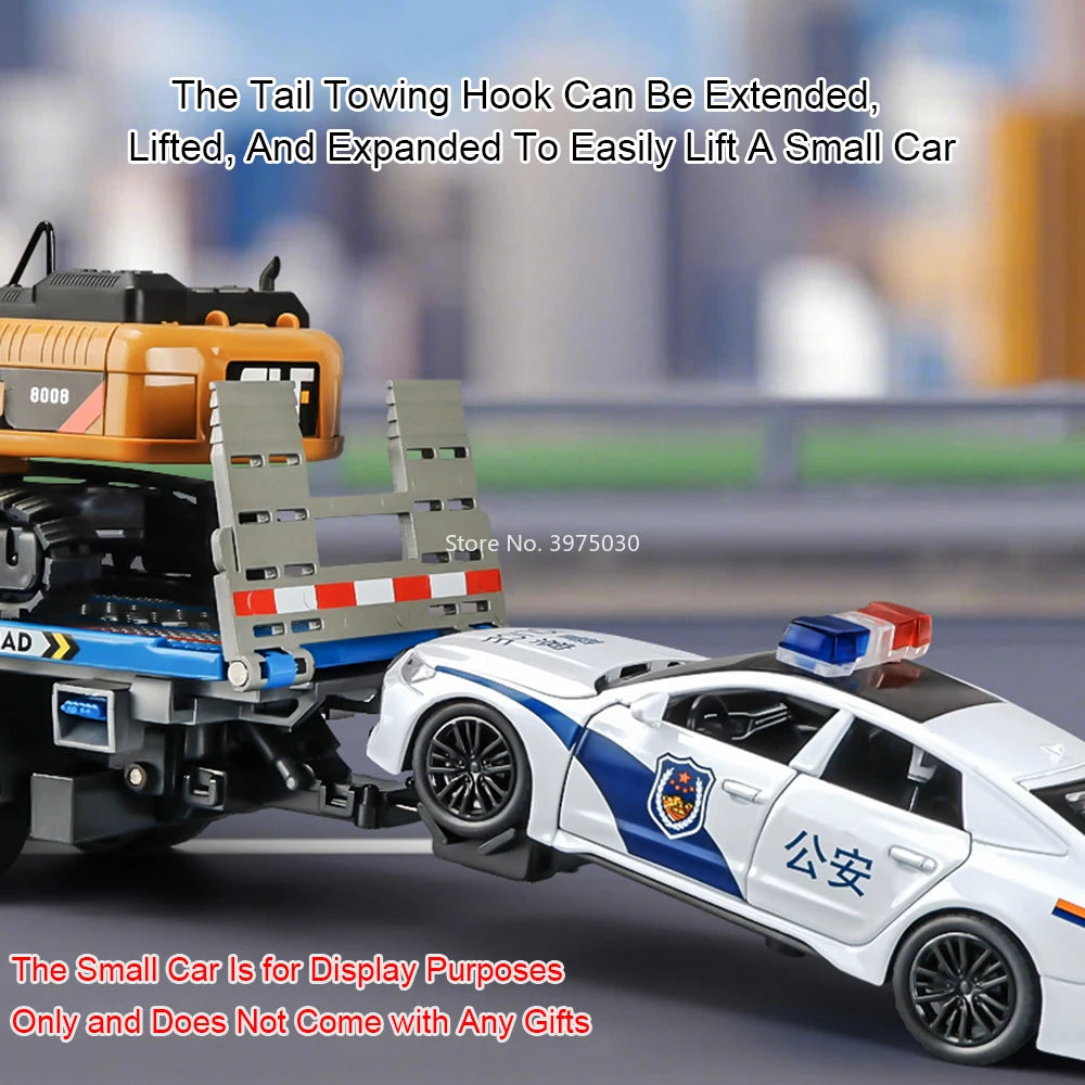 camion de dépannage au 1/24 en acier avec plateau arrière électrique/son et lumière