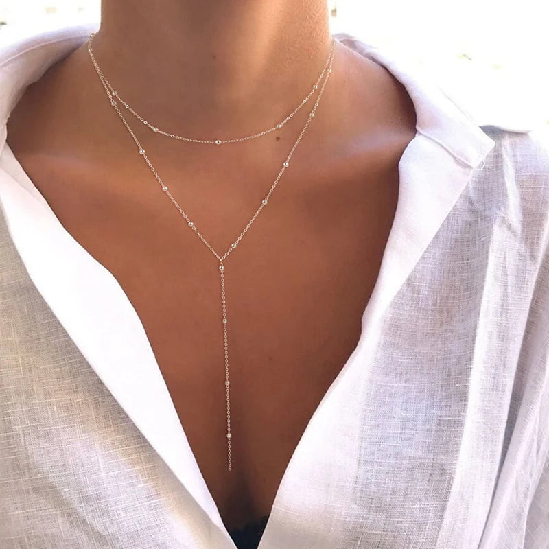 pendentif fin perlé sexy pour femmes