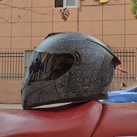 casque integral moto scooter homme femme avec graphisme personalisé