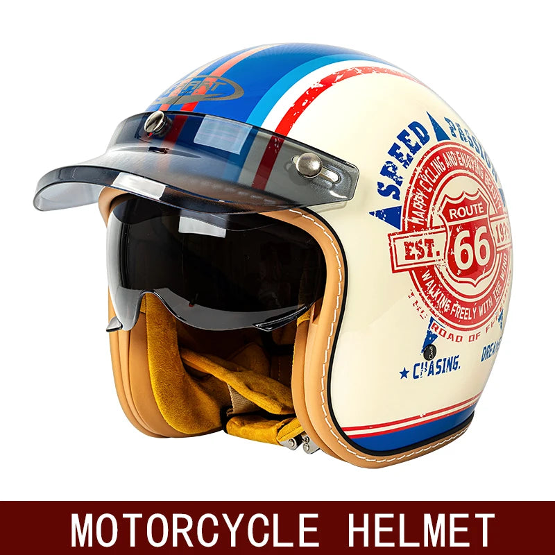 casque rétro moto scooter american vintage