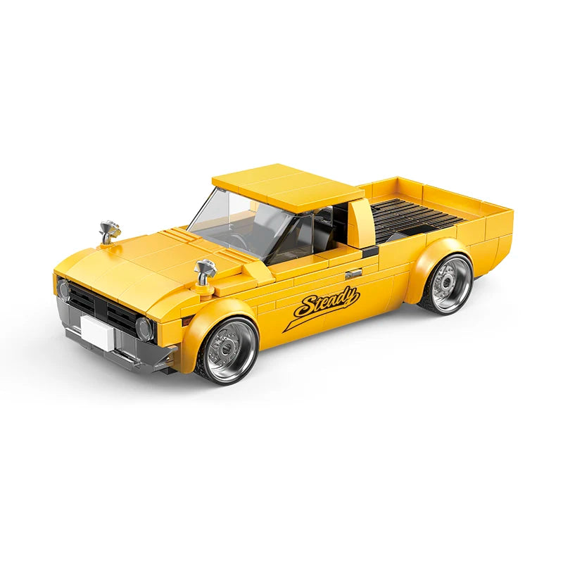 Camionnette Rétro Urbaine en Blocs - Modèle Pick-Up Technique à Construire - Décoration & Cadeau