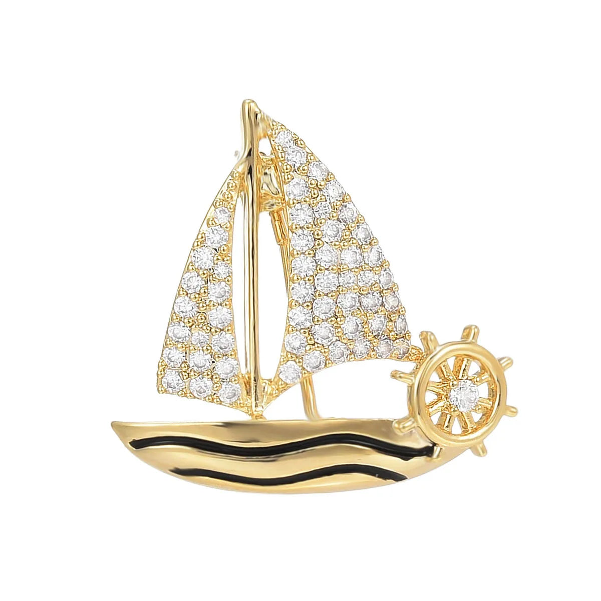 Broche voilier exquise pour hommes et femmes