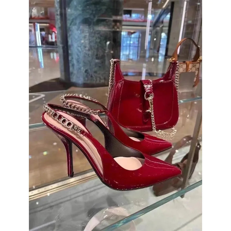 chaussures femme a talon éguille bout pointu élégant