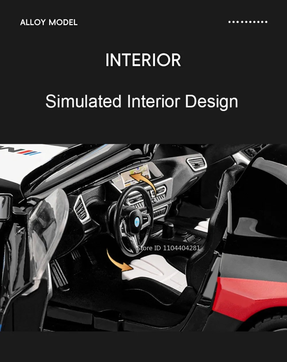 Modèle Voiture Sport Alliage Z4 I8 1:22 - Portes Ouvertes Son Lumière Rétractable - MONASTORESHOP.COM