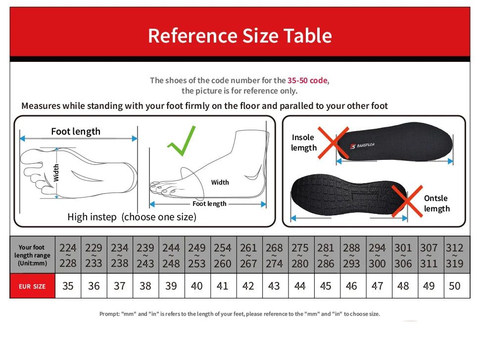 Tableau de correspondance des tailles pour chaussures, schémas longueur et largeur du pied.