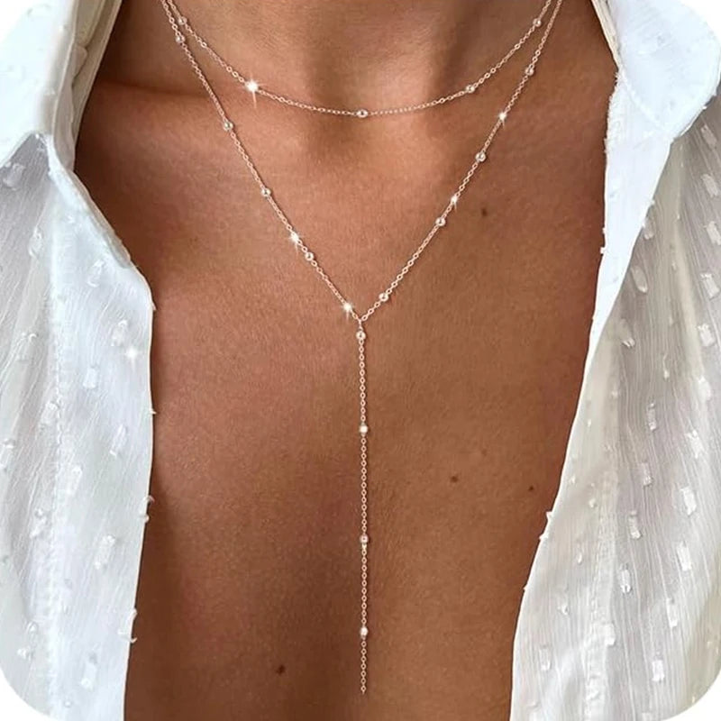 pendentif fin perlé sexy pour femmes
