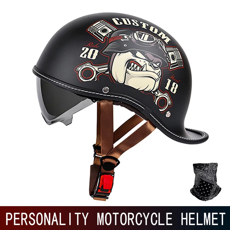Casque de moto rétro hommes/femmes