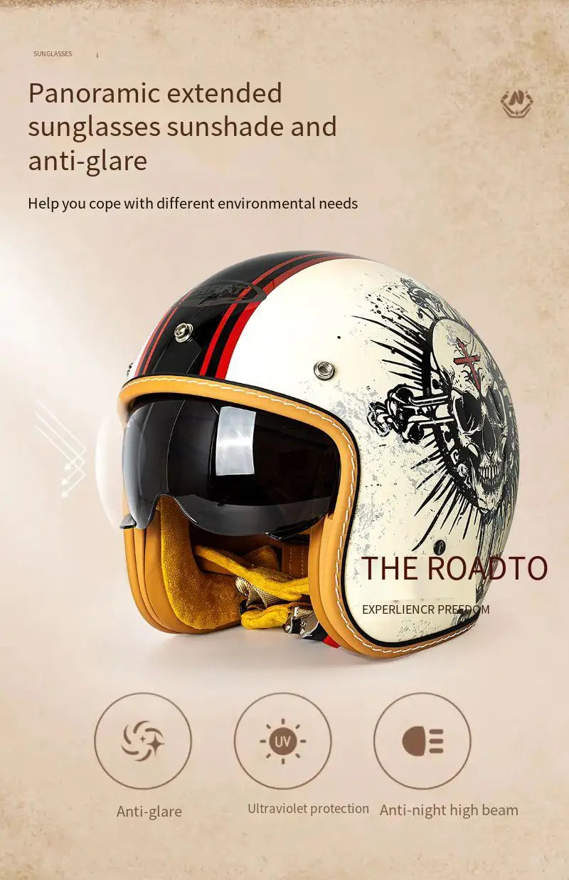 casque rétro moto scooter american vintage