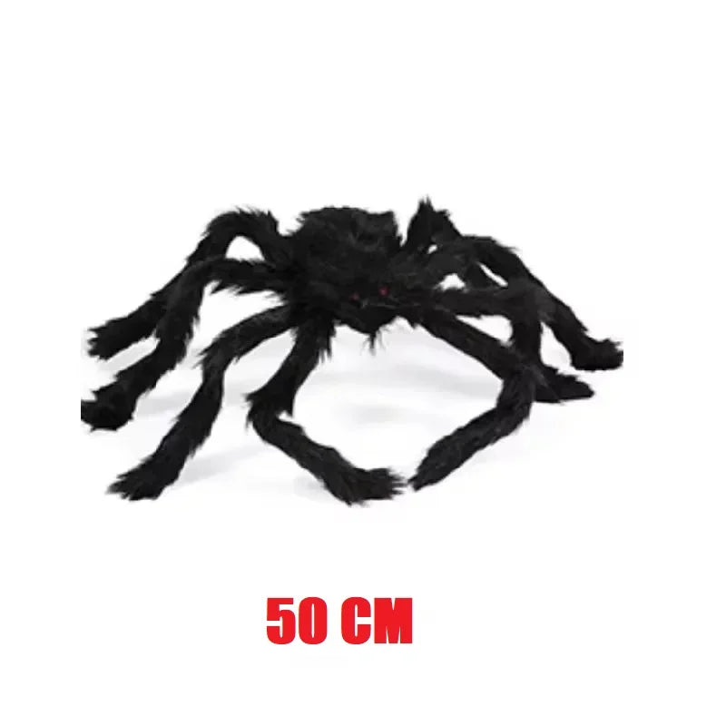 grande araignée en peluche déco pour halloween