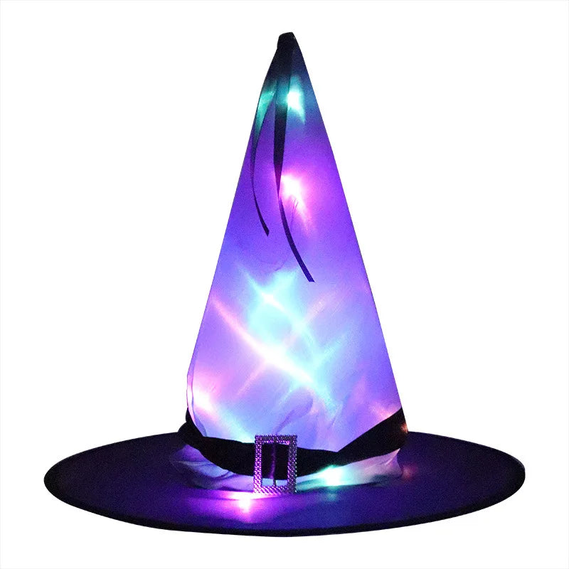chapeau de sorcière halloween lumineux