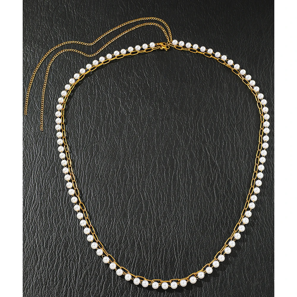 Chaîne de taille élégante, perles Fine pour femmes