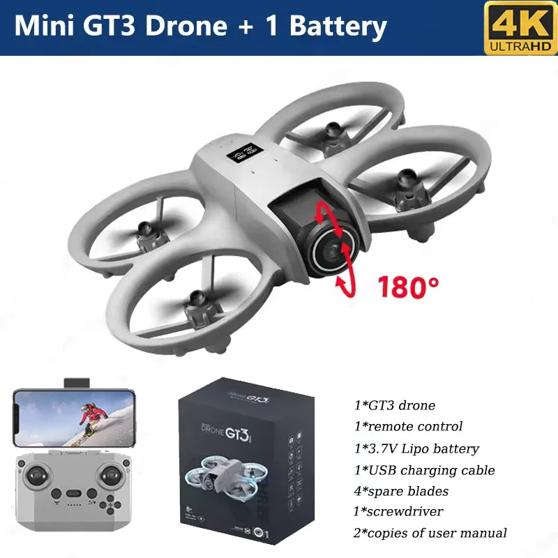 Drone GT3 8K HD double caméra 180 °