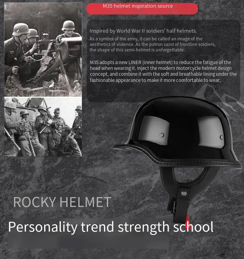 casque de moto vintage de soldat allemand