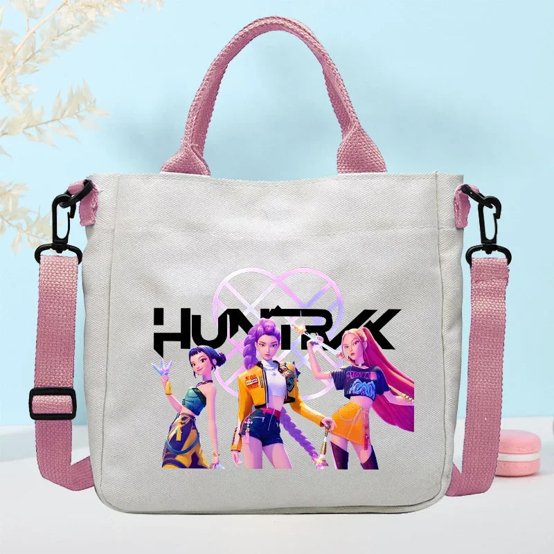 K-pop Demon Hunters sac à bandoulière en toile ou sac de mode pour petite fille