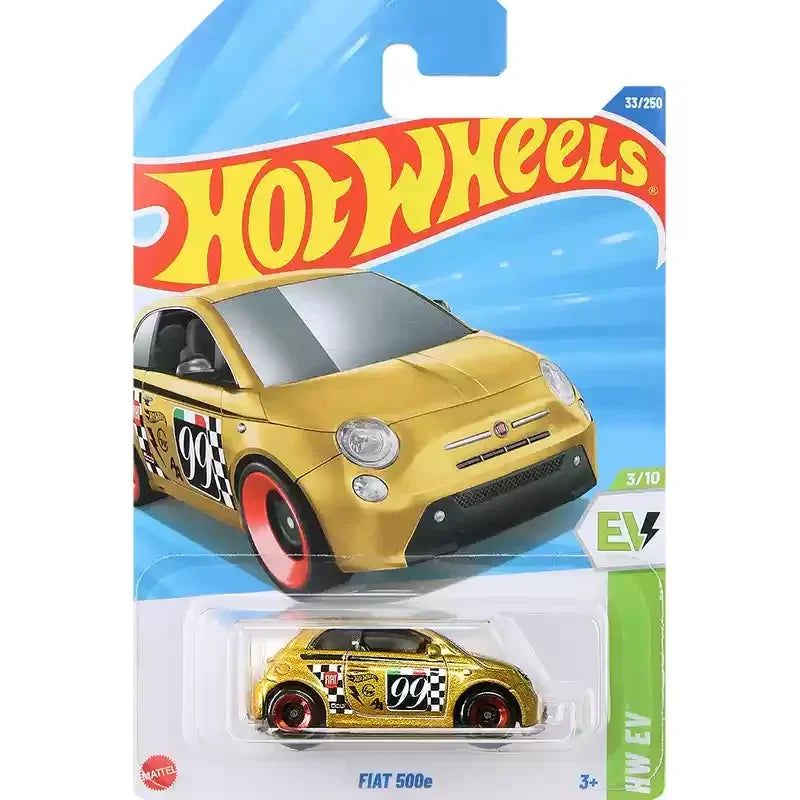 Hot Wheels Fiat 500e - Voiture Miniature Électrique Collection Dorée 1:64