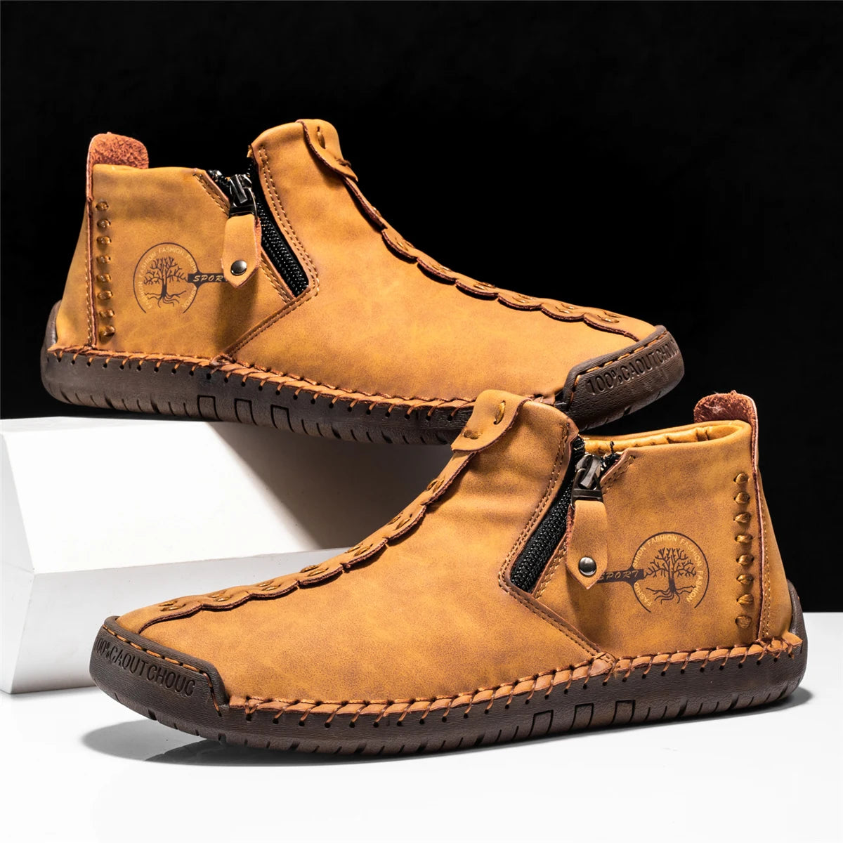 Mocassins en cuir faits à la main pour hommes