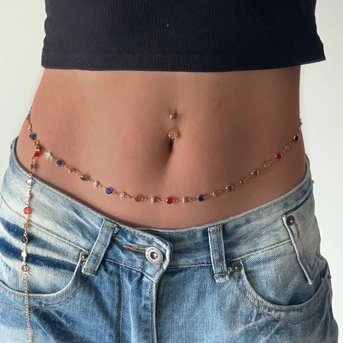 chaine de taille doré ou argent coloré pour femmes