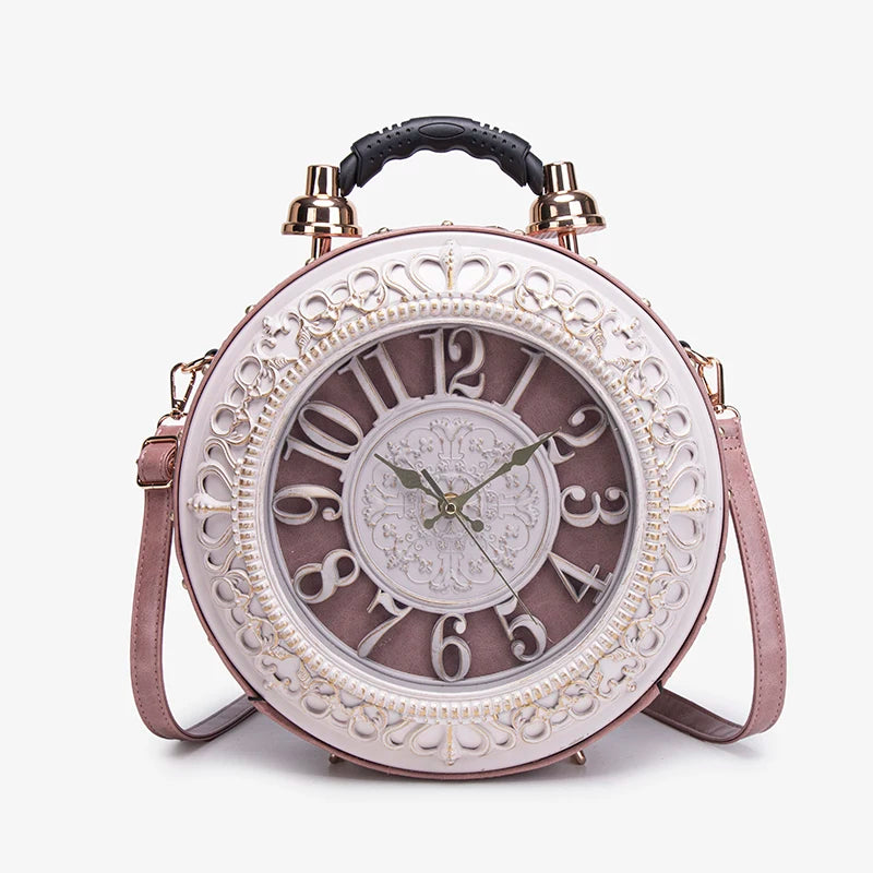 Sac à main avec horloge créative rétro, nouveau style, sens du design à la mode
