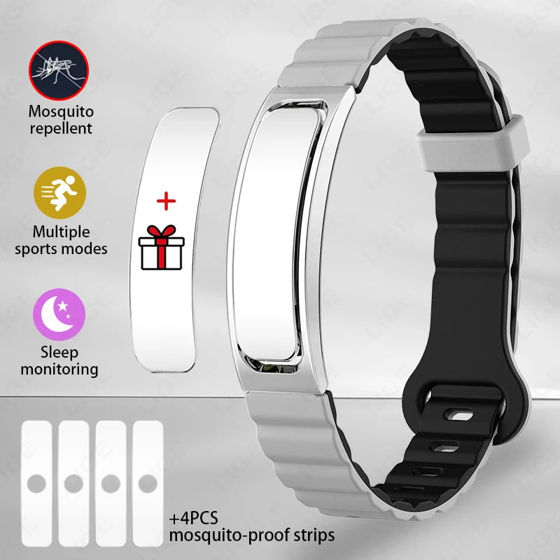 Bracelet Anti-Moustique Ultrasonique LIGE - Répulsif Intelligent Unisexe
