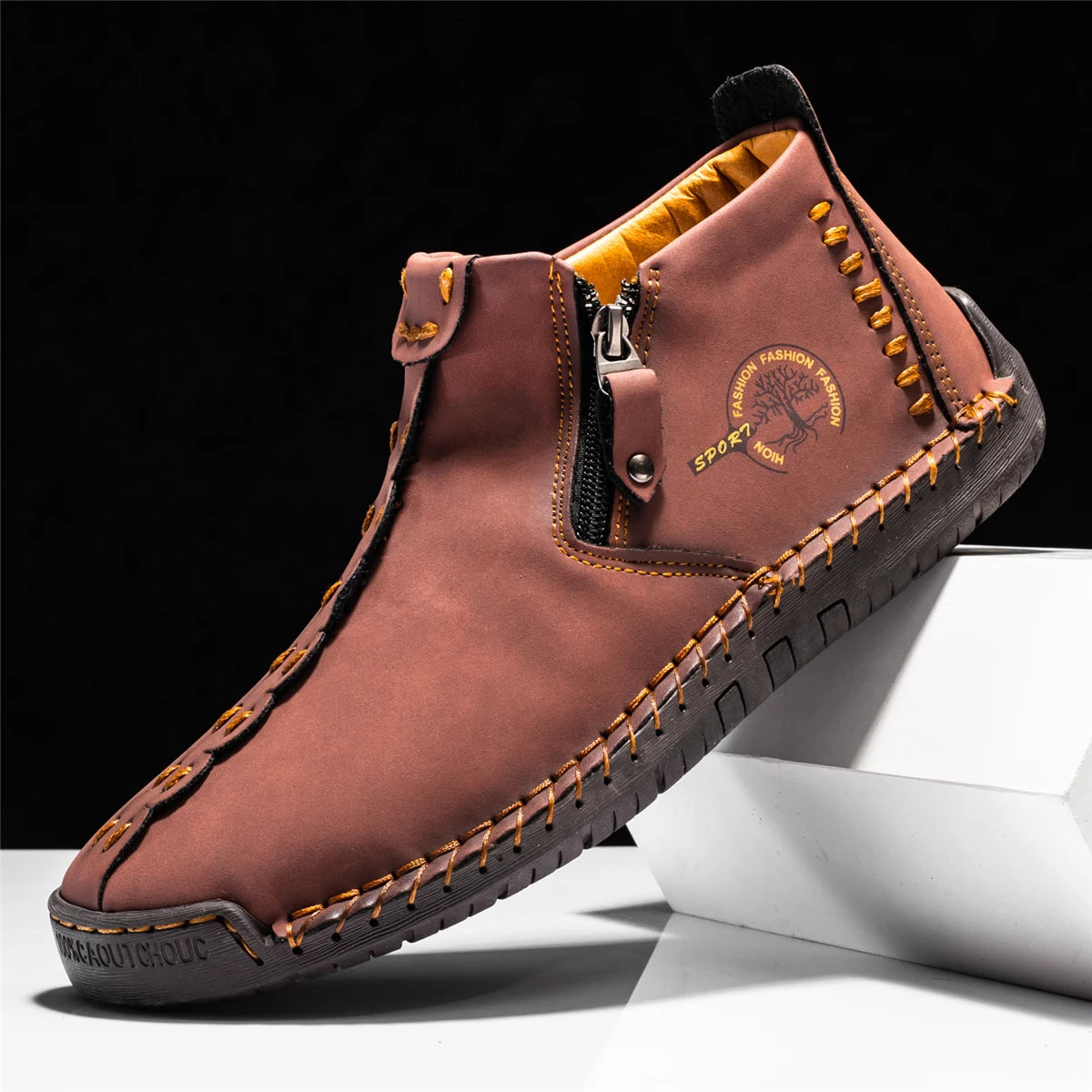Mocassins en cuir faits à la main pour hommes
