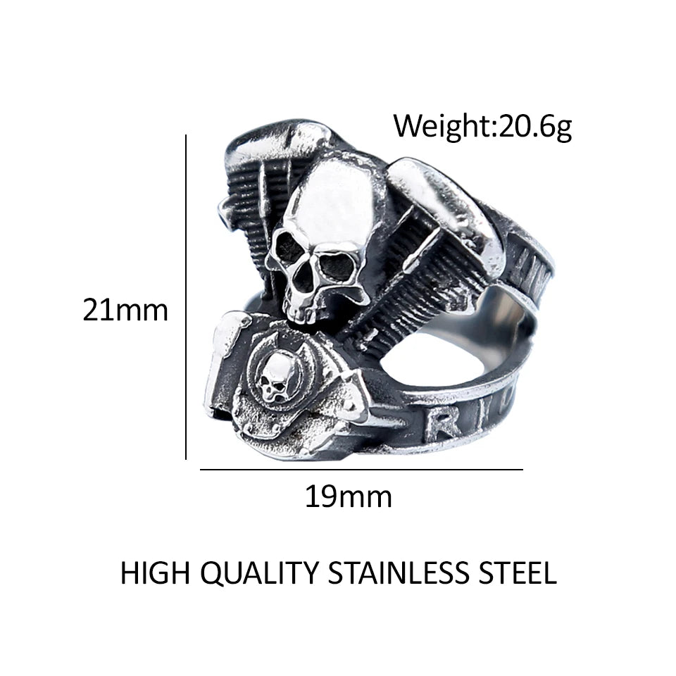 bague "bikers" en acier inoxydable pour  hommes/femmes