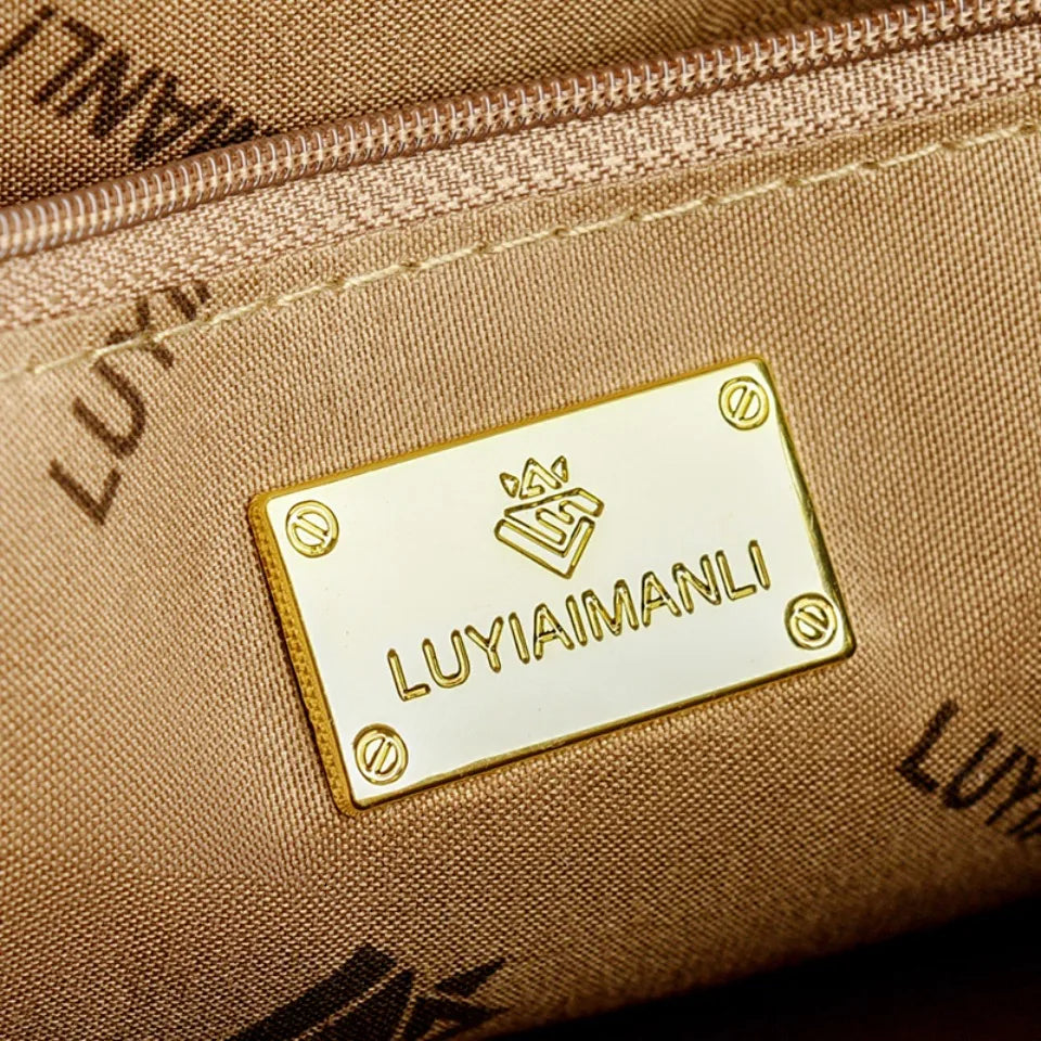 Poignée tissée véritable cuir de haute qualité conçue pour femmes chic