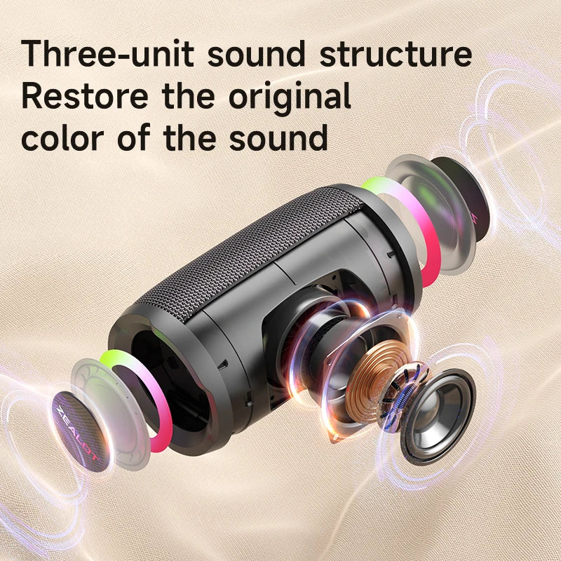 Zealot_S61M Machine de karaoké haut-parleur Bluetooth Portable avec 1-2 Microphones