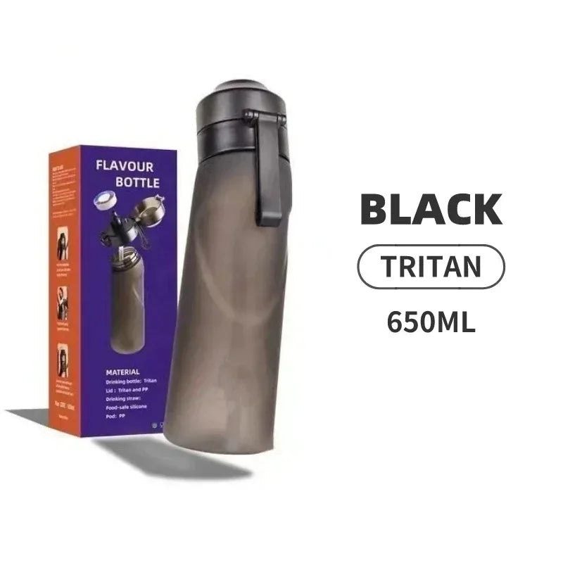 Gourde Infuseur 650ml avec Dosettes Arômes - Bouteille Sport Sans BPA Paille Intégrée