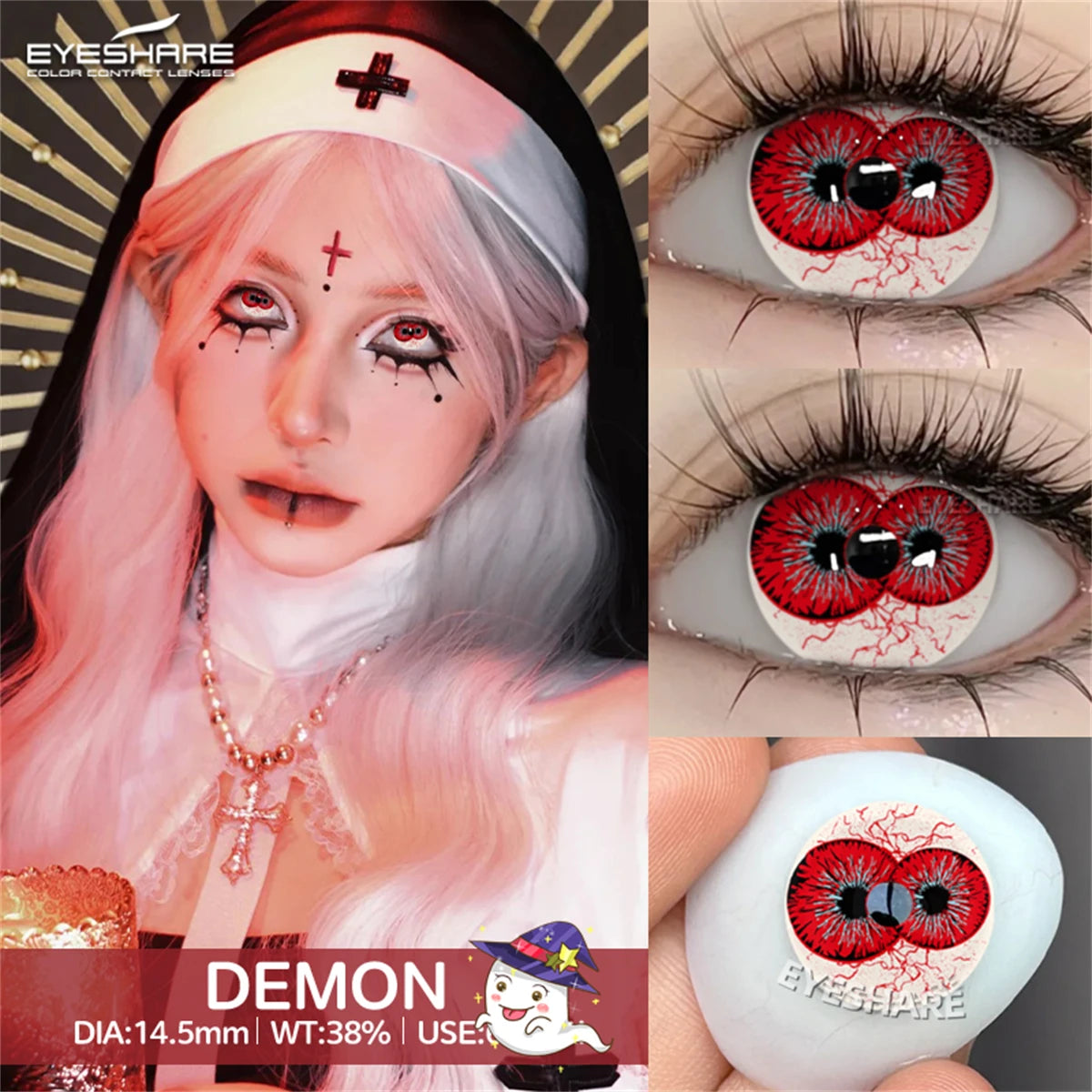 "Des yeux qui hantent. Lentilles Halloween