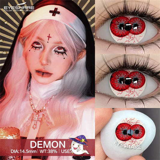 "Des yeux qui hantent. Lentilles Halloween